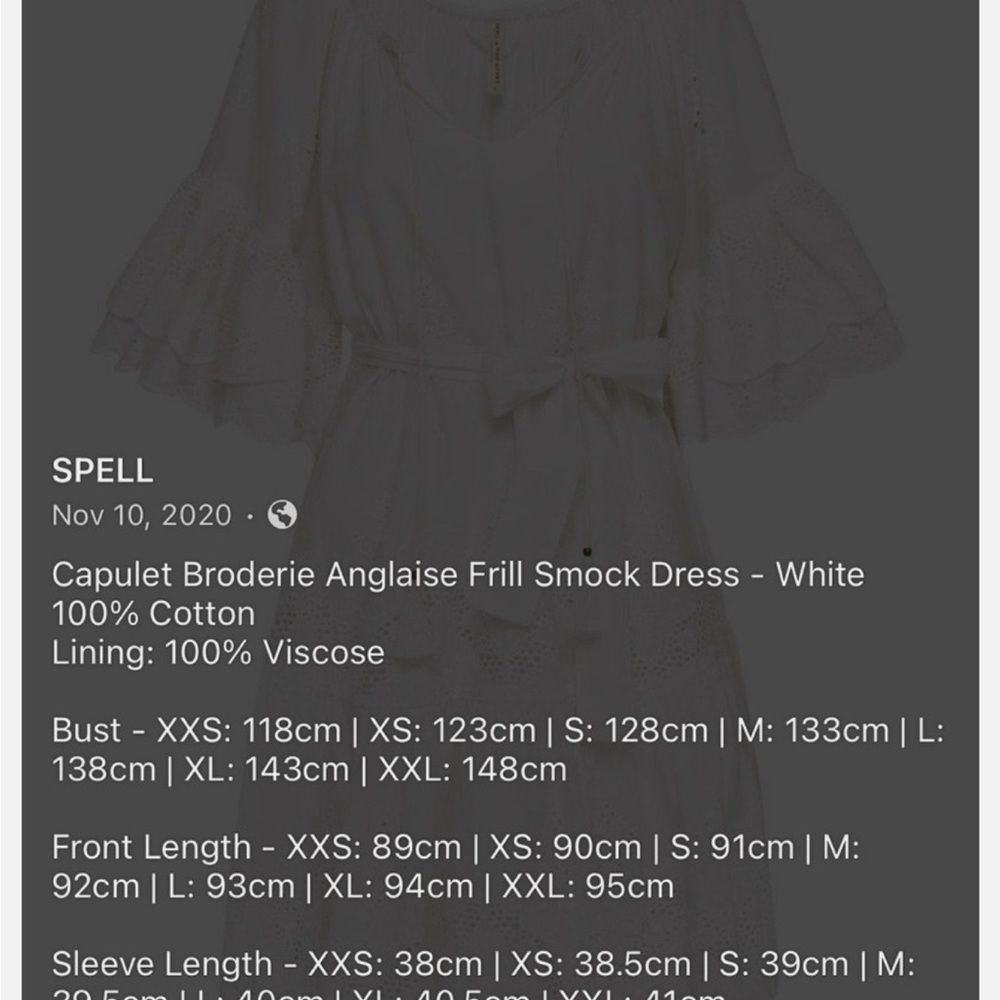 Rare Spell Capulet Broderie Anglaise Frill Smock Dress - Picture 3 of 9